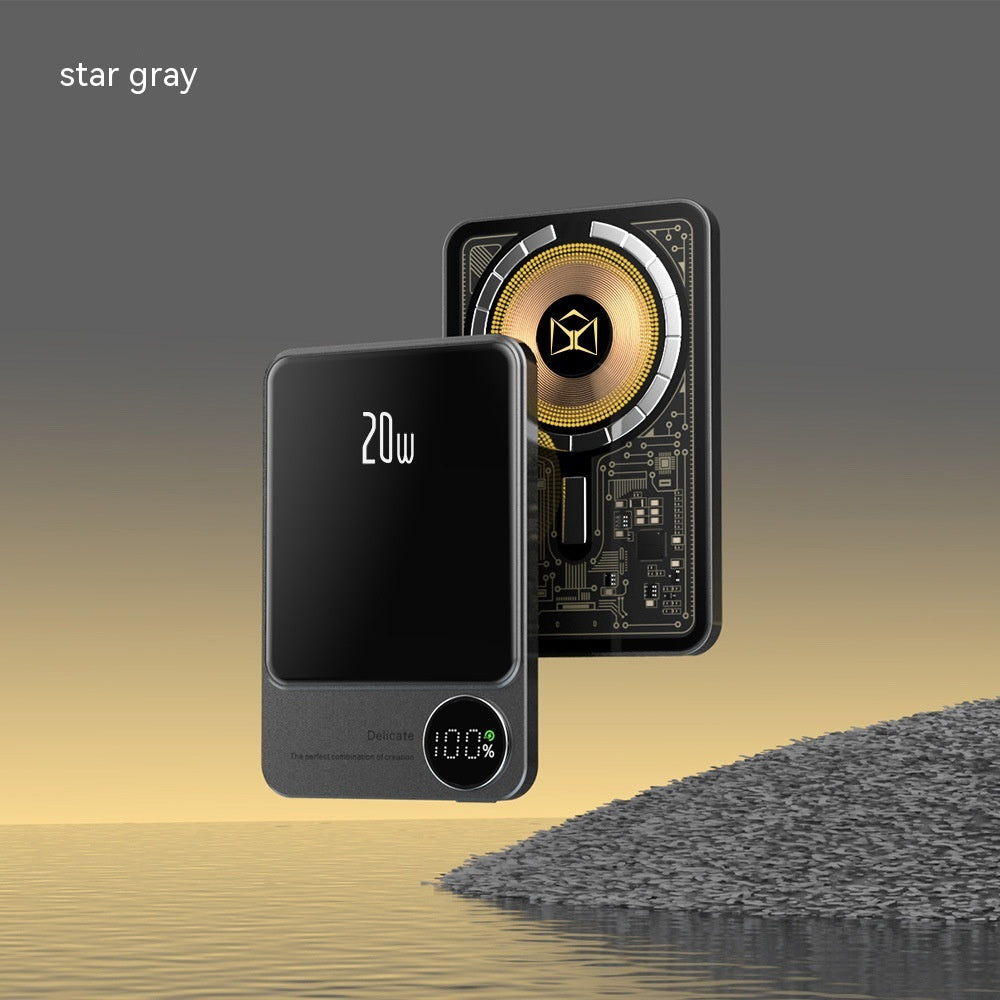 Portable Wireless Magnetic Ultra-Thin Mobile Power Supply
