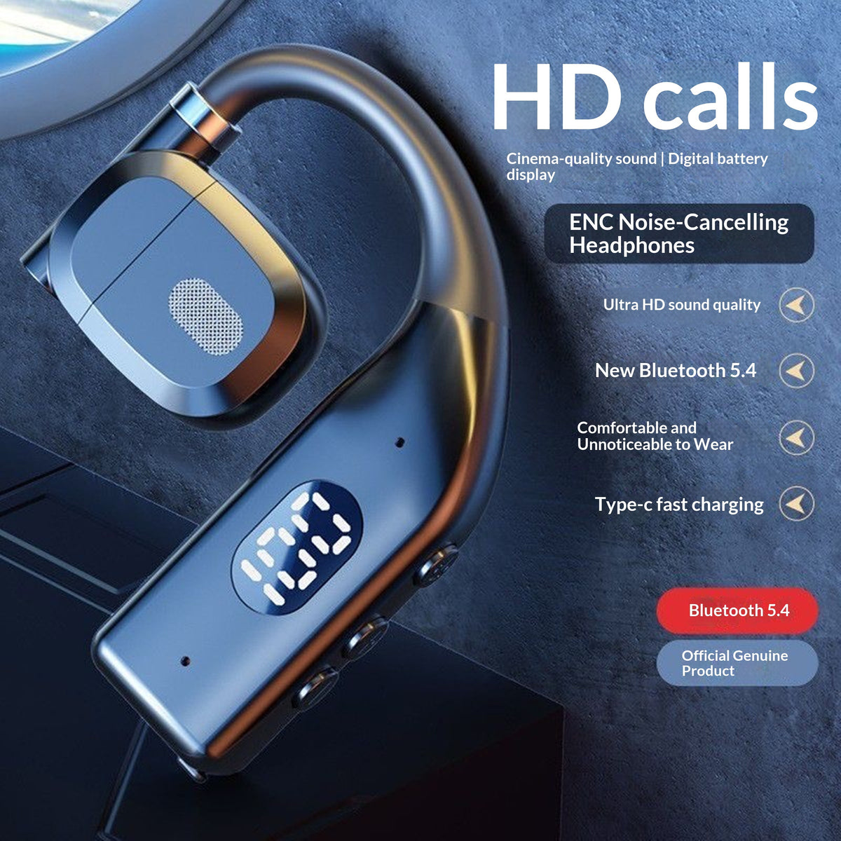 New Ear-Hook Wireless Bluetooth Headphones