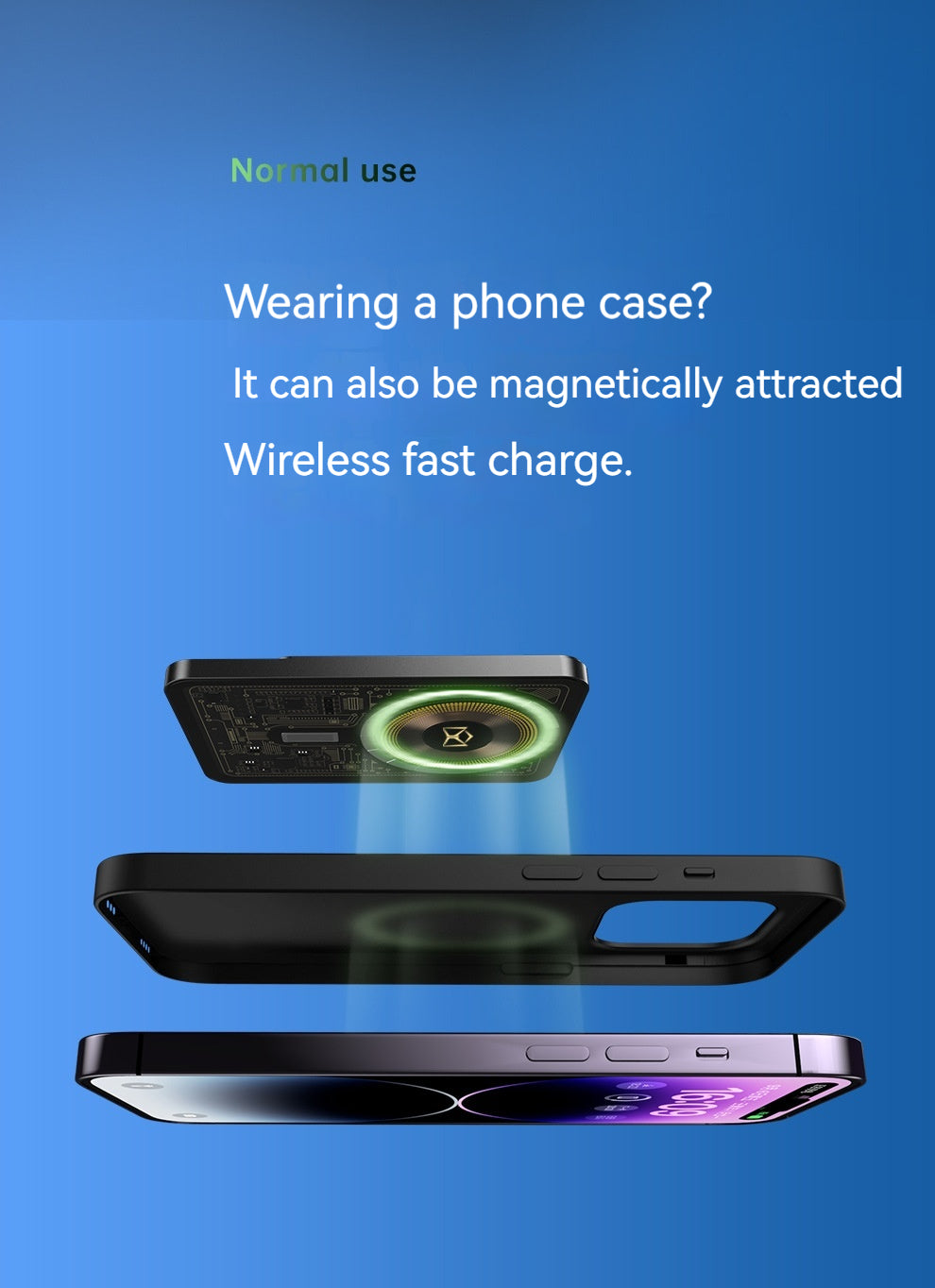 Portable Wireless Magnetic Ultra-Thin Mobile Power Supply